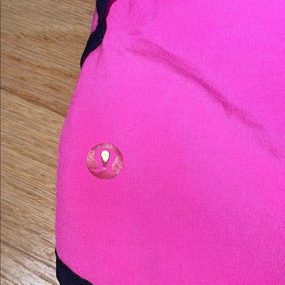 Lululemon Athletica Speedy Pink Athletic Shorts with Curved Hem - Picture 5 of 7